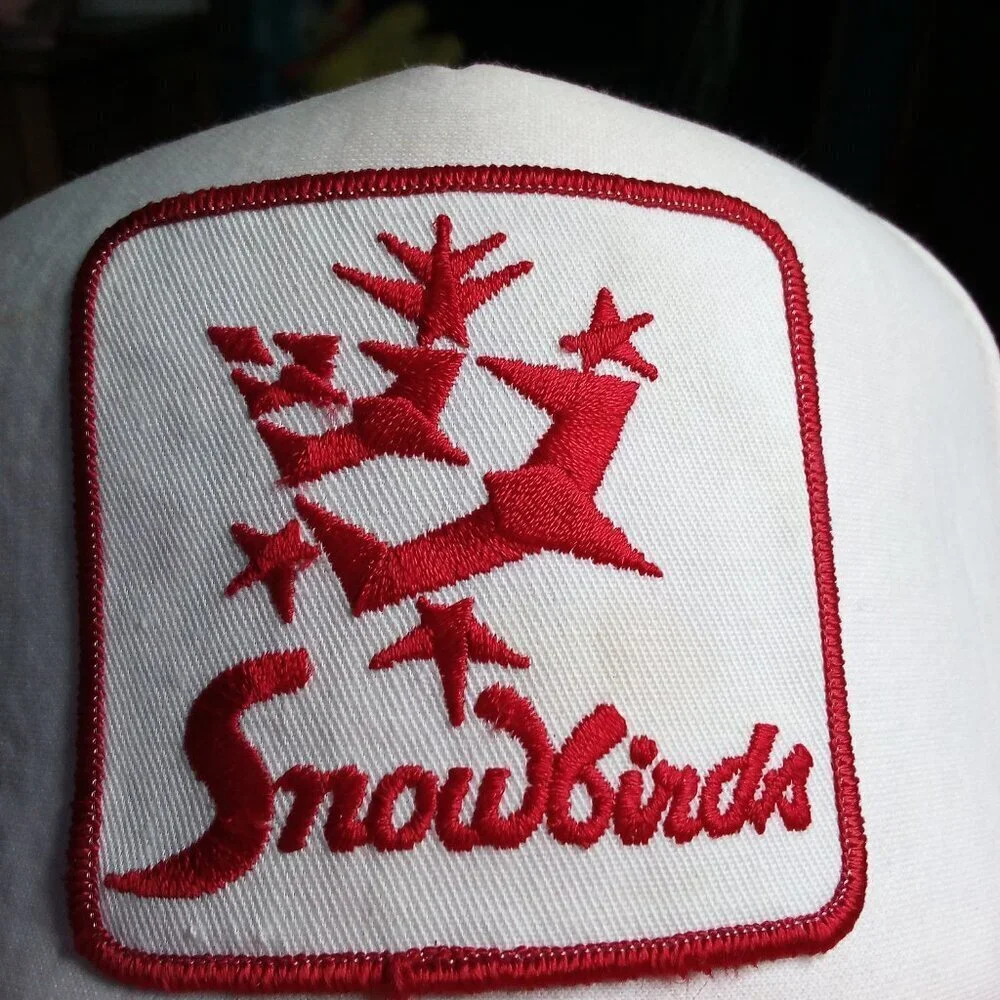 Deadstock Vintage Snowbirds Canada Air Show Patch Trucker Hat Cap
